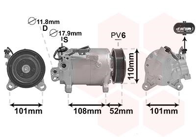 Van Wezel 0600K566 Compressor, air conditioning 0600K566 0600K566 Van Wezel Compressor, air conditioning