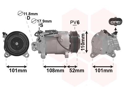 Van Wezel 0600K567 Compressor, air conditioning 0600K567 0600K567 Van Wezel Compressor, air conditioning