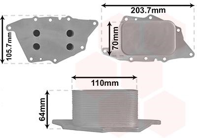 Van Wezel 06013700 Oil cooler 06013700