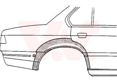 0605148 Van Wezel Repair part rear fender right
