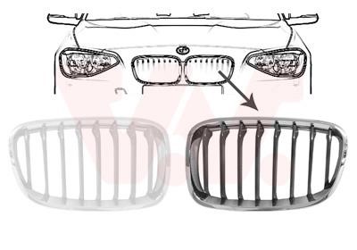0633511 Van Wezel Radiator grill left