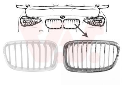 0633513 Van Wezel Radiator grill left