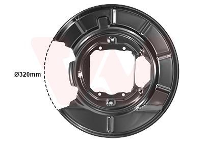 Brake dust shield BMW 5 series: 0639374 Van Wezel Brake dust shield