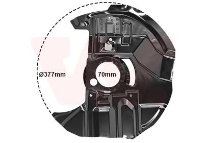 Brake dust shield BMW Z4: 0646375 Van Wezel Brake dust shield