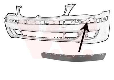 Bumper moulding BMW: 0663581 Van Wezel Trim front bumper left