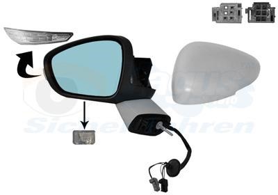 Side view mirror DS DS 5: 0968817 Van Wezel Rearview mirror external left