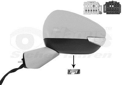 0979817 Van Wezel Rearview mirror external left