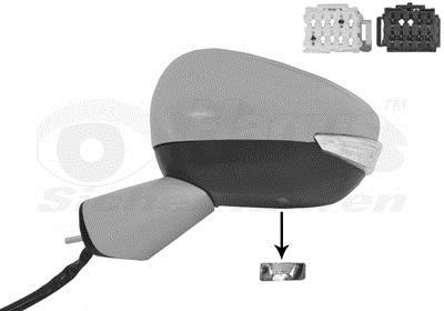 Door mirror Citroen C4: 0980815 Van Wezel Rearview mirror external left