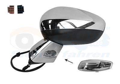 Van Wezel 1075825 Rearview mirror external left 1075825 1075825 Van Wezel Rearview mirror external left