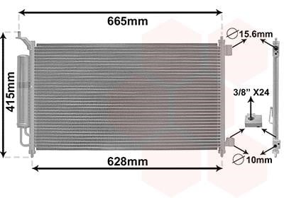13015251 Van Wezel AC Condenser