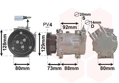Air conditioner compressor Dacia: 1501K705 Van Wezel Compressor, air conditioning