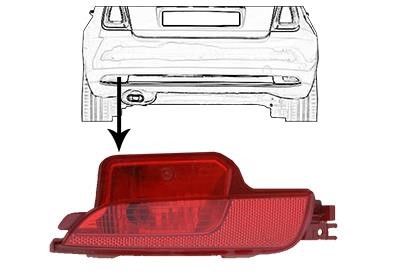 1614929 Van Wezel Rear fog lamp left