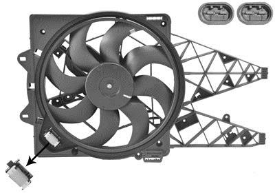Van Wezel 1638746 Hub, engine cooling fan wheel 1638746