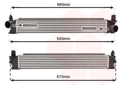 Turbocharger intercooler Citroen Jumper: 17014713 Van Wezel Intercooler, charger