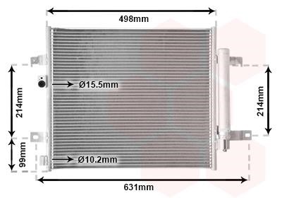 Car air conditioning Fiat 124 Spider (348): 17015703 Van Wezel AC Condenser