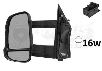 Door mirror Opel: 1651821 Van Wezel Rearview mirror external left