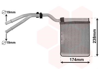Heater Core Ford Transit: 18016700 Van Wezel Heat exchanger, interior heating
