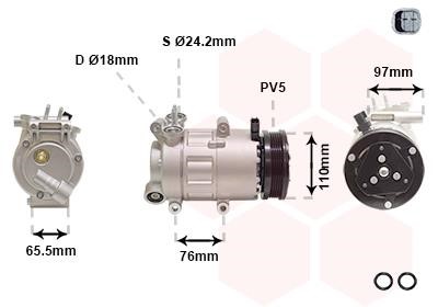 Air con compressor Ford: 1801K001 Van Wezel Compressor, air conditioning