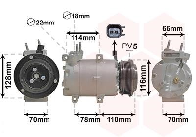 Air con compressor Ford: 1801K711 Van Wezel Compressor, air conditioning