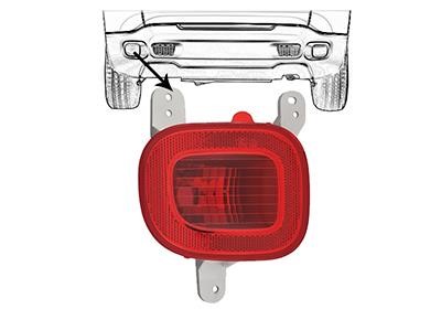 Driving light Fiat: 2128929 Van Wezel Rear fog lamp left