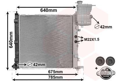 Van Wezel 30002218 Engine cooling radiator 30002218 30002218 Van Wezel Engine cooling radiator