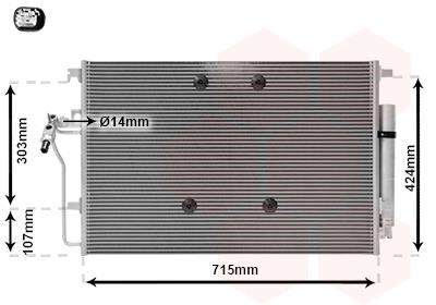 Air conditioner condenser Mercedes Sprinter: 30005724 Van Wezel AC Condenser