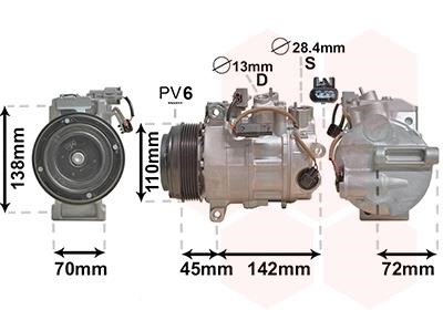 Aircon compressor Mercedes E-Class: 3000K697 Van Wezel Compressor, air conditioning