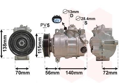 Van Wezel 3000K704 Compressor, air conditioning 3000K704 3000K704 Van Wezel Compressor, air conditioning
