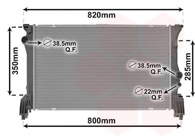 Oil cooler heat exchanger Mercedes Vito: 30012710 Van Wezel Engine cooling radiator