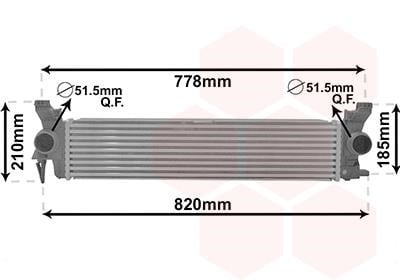 30014704 Van Wezel Intercooler, charger