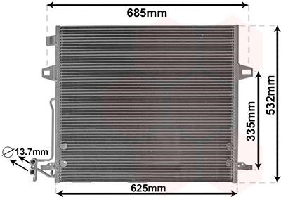 Aircon condenser Mercedes GL-Class: 30015706 Van Wezel AC Condenser