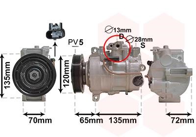 Car heating parts Mercedes B-Class: 3001K701 Van Wezel Compressor, air conditioning