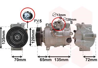 Aircon compressor Mercedes: 3001K703 Van Wezel Compressor, air conditioning