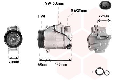 Air conditioner compressor Mercedes E-Class: 3001K714 Van Wezel Compressor, air conditioning