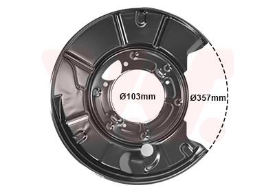 Brake dust shield Mercedes: 3036373 Van Wezel Brake dust shield