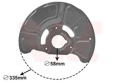 3044372 Van Wezel Brake dust shield