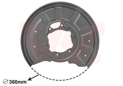 Van Wezel 3044374 Brake dust shield 3044374 3044374 Van Wezel Brake dust shield