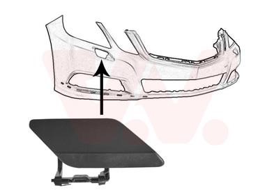 Bumper moulding Mercedes E-Class: 3044484 Van Wezel Trim front bumper right