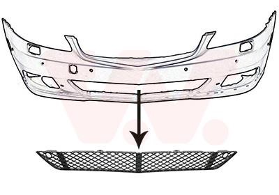 3047590 Van Wezel Front bumper grill