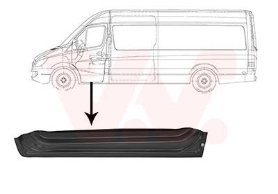 Exterior door components Mercedes Sprinter: 3077271 Van Wezel Repair part door