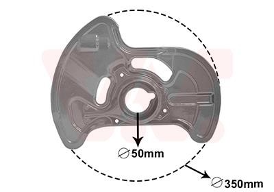 Brake dust shield Mercedes E-Class: 3091371 Van Wezel Brake dust shield
