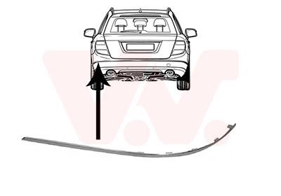 3091555 Van Wezel Trim rear bumper left