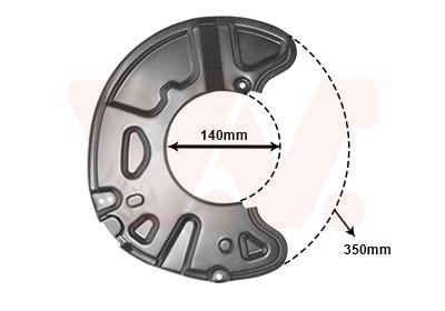Brake dust shield Mercedes E-Class: 3097372 Van Wezel Brake dust shield