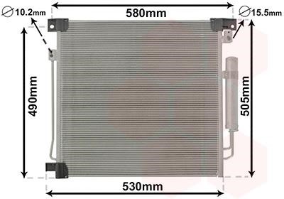 Air conditioner condenser Fiat Fullback: 32015700 Van Wezel AC Condenser