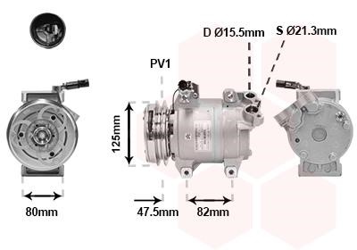 3201K700 Van Wezel Compressor, air conditioning