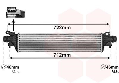 Turbocharger intercooler Opel Corsa E: 37004662 Van Wezel Intercooler, charger