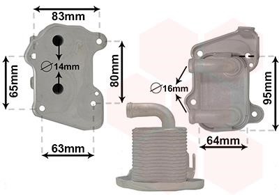 Van Wezel 37013713 Oil cooler 37013713