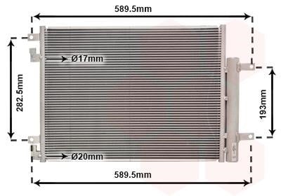 Aircon condenser Opel Karl: 37015707 Van Wezel AC Condenser