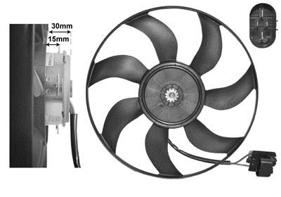 Van Wezel 3749744 Hub, engine cooling fan wheel 3749744
