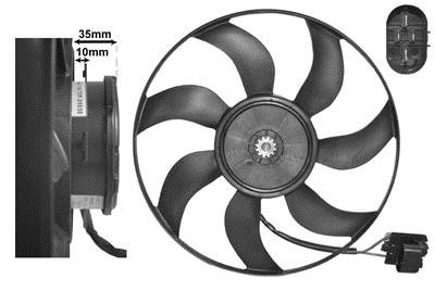 Van Wezel 3749745 Hub, engine cooling fan wheel 3749745